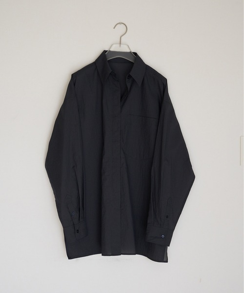 anuke（アンヌーク）の「Sheer Ripstop Shirts（シャツ/ブラウス・レディース・チャコールグレー/ブルー系その他・FREE）」の9枚目の写真