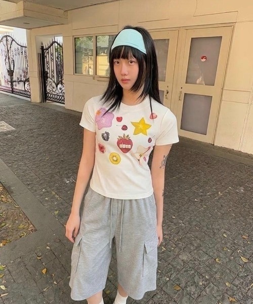 UP START(アップスタート)の「【LAMPOON】スエットカーゴハーフパンツ(スウェットパンツ・レディース・グレー/ブラック・LARGE/MEDIUM/SMALL)」の8枚目の写真