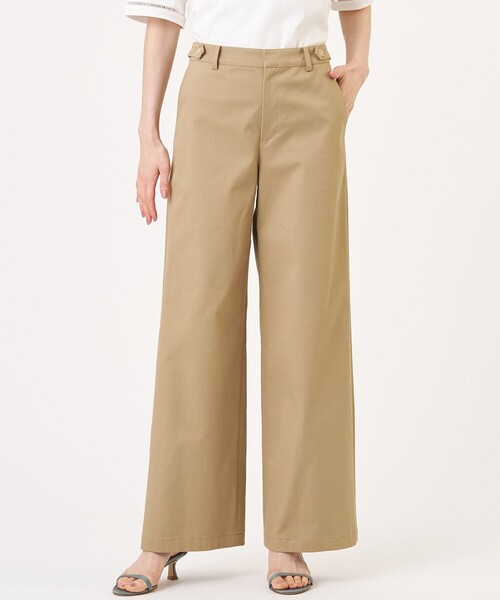 J.PRESS（ジェイプレス）の「20チノストレッチ ストレート パンツ（チノパンツ・レディース・ネイビー系/ベージュ系/カーキ系・7/9/11/13）」の2枚目の写真