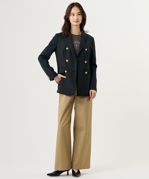 J.PRESS（ジェイプレス）の「20チノストレッチ ストレート パンツ（チノパンツ・レディース・ネイビー系/ベージュ系/カーキ系・7/9/11/13）」の10枚目の写真