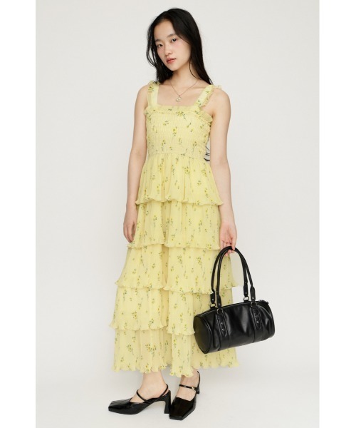 SLY（スライ）の「MODERN FLOWER CAMI DRESS モダンフラワーキャミドレス 夏服 秋服（ワンピース・レディース・ブラック系その他2/イエロー系その他・FREE）」の7枚目の写真