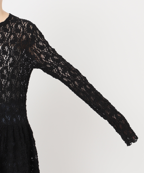 IENA(イエナ)の「《WEB限定/追加》Flowerストレッチレース ペプラムプルオーバー(Tシャツ/カットソー・レディース・アイボリー/ブラック・FREE)」の8枚目の写真