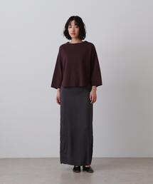 YLEVE / CUPRA TWILL GARMANT DYE SKIRT