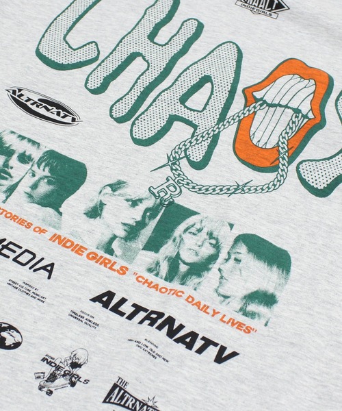 RNA(アールエヌエー)の「M2745 CHAOS MOVIE ラグランロンT(Tシャツ/カットソー・レディース・ホワイト×ブラック/杢グレー/ブルー・MEDIUM)」の7枚目の写真