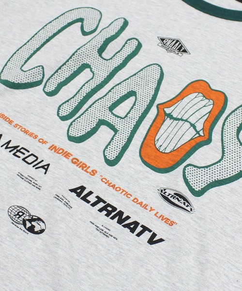 RNA(アールエヌエー)の「M2745 CHAOS MOVIE ラグランロンT(Tシャツ/カットソー・レディース・ホワイト×ブラック/杢グレー/ブルー・MEDIUM)」の11枚目の写真