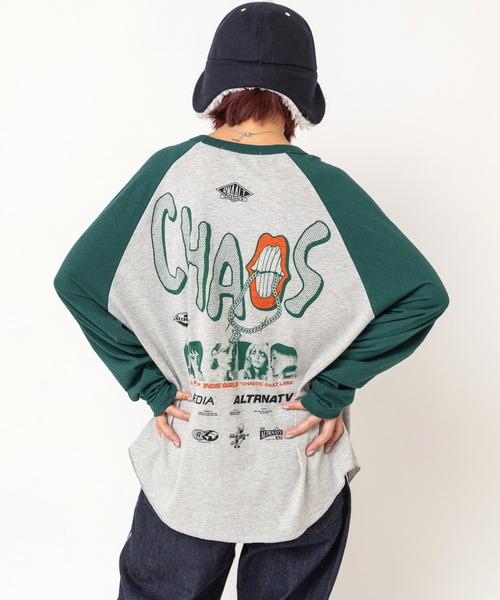 RNA(アールエヌエー)の「M2745 CHAOS MOVIE ラグランロンT(Tシャツ/カットソー・レディース・ホワイト×ブラック/杢グレー/ブルー・MEDIUM)」の16枚目の写真