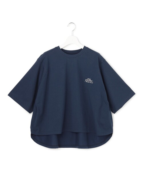 J.PRESS YORK STREET（ジェイプレスヨークストリート）の「【WOMEN】ポンチョシルエットTシャツ（Tシャツ/カットソー・レディース・ホワイト系/サックスブルー系/ネイビー系/ブラウン系・F）」の3枚目の写真