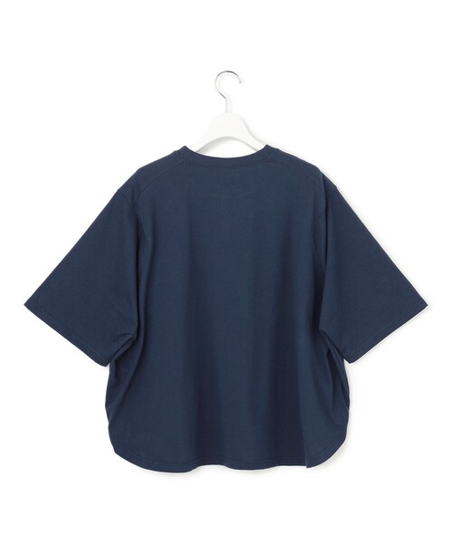 J.PRESS YORK STREET（ジェイプレスヨークストリート）の「【WOMEN】ポンチョシルエットTシャツ（Tシャツ/カットソー・レディース・ホワイト系/サックスブルー系/ネイビー系/ブラウン系・F）」の5枚目の写真