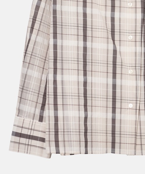 LE CIEL BLEU（ルシェルブルー）の「シアープレイドシャツ / Sheer Plaid Shirt（シャツ/ブラウス・レディース・アイボリー/ブラウン・36）」の7枚目の写真