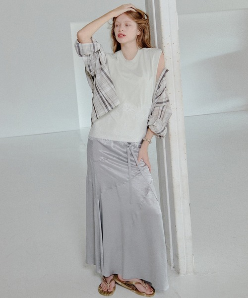 LE CIEL BLEU（ルシェルブルー）の「シアープレイドシャツ / Sheer Plaid Shirt（シャツ/ブラウス・レディース・アイボリー/ブラウン・36）」の20枚目の写真