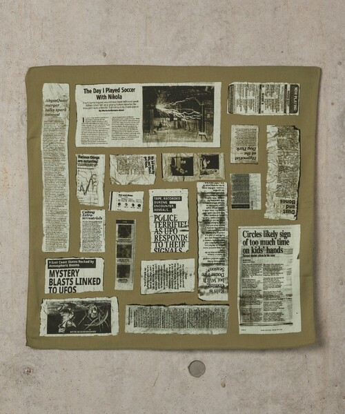 SABLE NY: NEWSPAPER PRINT（バンダナ/スカーフ）｜SHIPS（シップス
