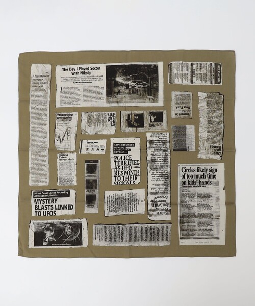 SABLE NY: NEWSPAPER PRINT（バンダナ/スカーフ）｜SHIPS（シップス