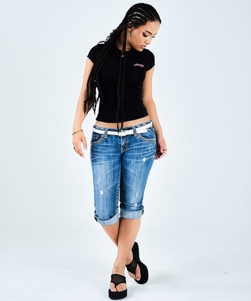 SupBaby by SUPPLIER（サプベイビーバイサプライヤー）の「Tシャツ｜Baby Cross Tee｜SupBaby by SUPPLIER（Tシャツ/カットソー・レディース・ブラック/ホワイト・SMALL/MEDIUM）」の19枚目の写真