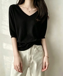 ニットトップス レディース 韓国風春夏服