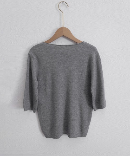 Miniministore(ミニミニストア)の「ニットトップス レディース 韓国風春夏服(ニット/セーター・レディース・ピンク/ブラック/ネイビー/ベージュ/グレー/ホワイト/マスタード/アイボリー・FREE)」の18枚目の写真