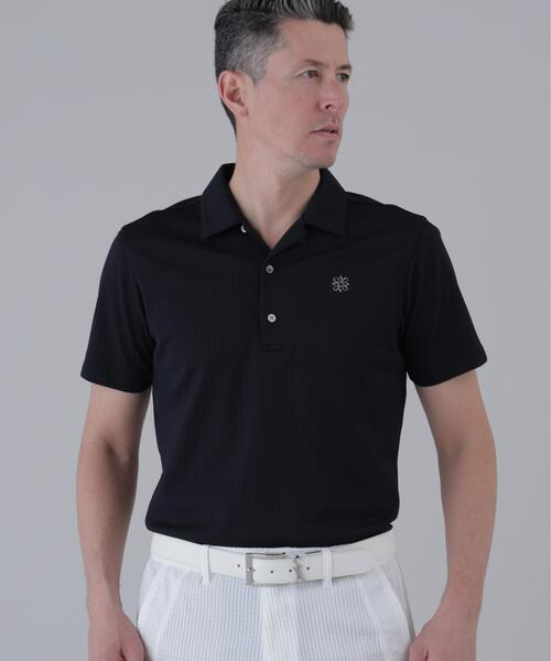 St ANDREWS（セントアンドリュース）の「【St ANDREWS】サッカー調ジャガード半袖シャツ (MENS)（ポロシャツ・メンズ・ホワイト/ブラック・L/LL/M）」の3枚目の写真
