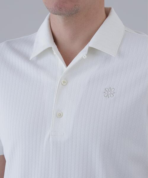St ANDREWS（セントアンドリュース）の「【St ANDREWS】サッカー調ジャガード半袖シャツ (MENS)（ポロシャツ・メンズ・ホワイト/ブラック・L/LL/M）」の15枚目の写真
