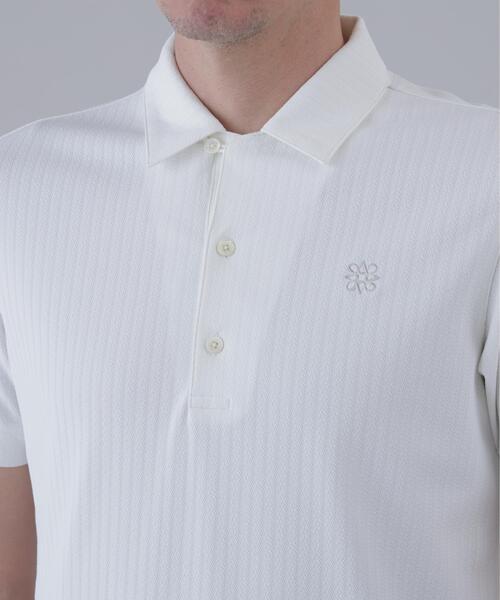 St ANDREWS（セントアンドリュース）の「【St ANDREWS】サッカー調ジャガード半袖シャツ (MENS)（ポロシャツ・メンズ・ホワイト/ブラック・L/LL/M）」の16枚目の写真