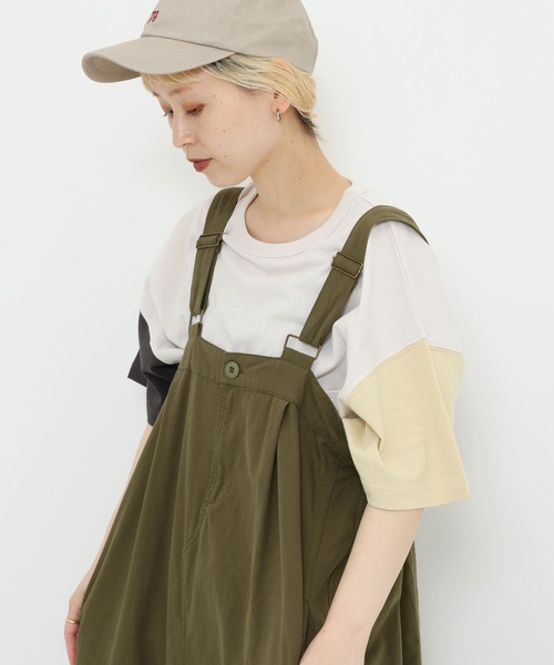 HEART MARKET（ハートマーケット）の「★Bigポケ付きPO②（Tシャツ/カットソー・レディース・グリーン系/オレンジ系/イエロー/ミント/ブラック/ベージュ系/ナチュラル・FREE）」の6枚目の写真