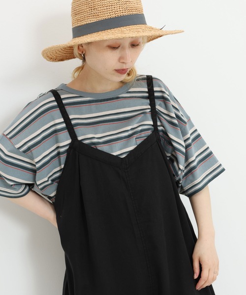 HEART MARKET（ハートマーケット）の「★Bigポケ付きPO②（Tシャツ/カットソー・レディース・グリーン系/オレンジ系/イエロー/ミント/ブラック/ベージュ系/ナチュラル・FREE）」の9枚目の写真