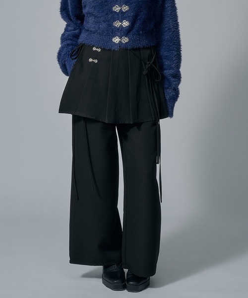 Ellno de Mavie(エルノデメヴィ)の「マルチWAYメタルチャイナスカート付きパンツ(その他パンツ・レディース・ブラック/ブルー・FREE)」の1枚目の写真