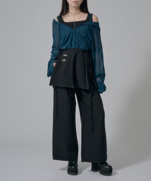 Ellno de Mavie(エルノデメヴィ)の「マルチWAYメタルチャイナスカート付きパンツ(その他パンツ・レディース・ブラック/ブルー・FREE)」の9枚目の写真