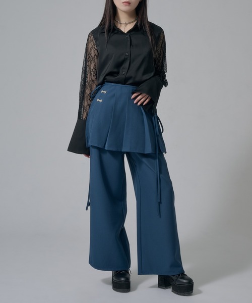 Ellno de Mavie(エルノデメヴィ)の「マルチWAYメタルチャイナスカート付きパンツ(その他パンツ・レディース・ブラック/ブルー・FREE)」の3枚目の写真