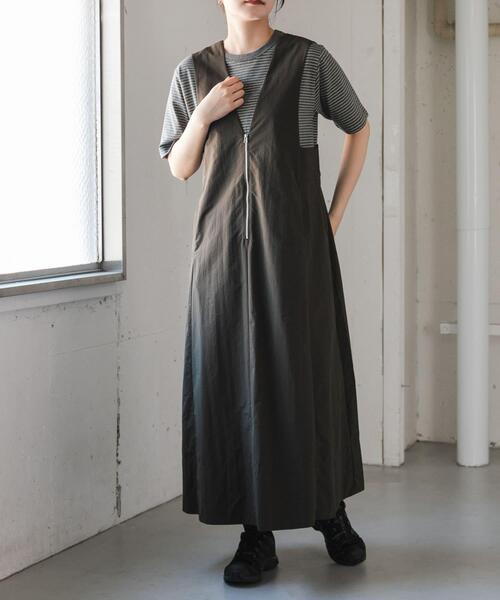 FORK&SPOON(フォークアンドスプーン)の「FORK&SPOON ヴィンテージボーダーTシャツ(Tシャツ/カットソー・レディース・グレー/カーキ/ブルー・1)」の9枚目の写真