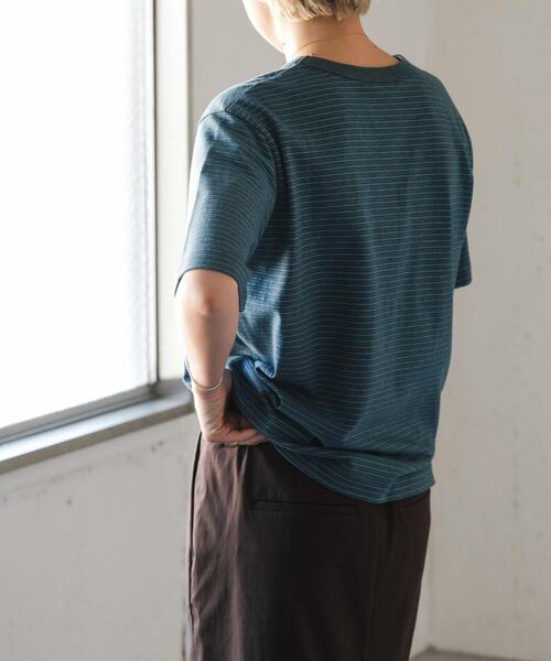 FORK&SPOON(フォークアンドスプーン)の「FORK&SPOON ヴィンテージボーダーTシャツ(Tシャツ/カットソー・レディース・グレー/カーキ/ブルー・1)」の15枚目の写真