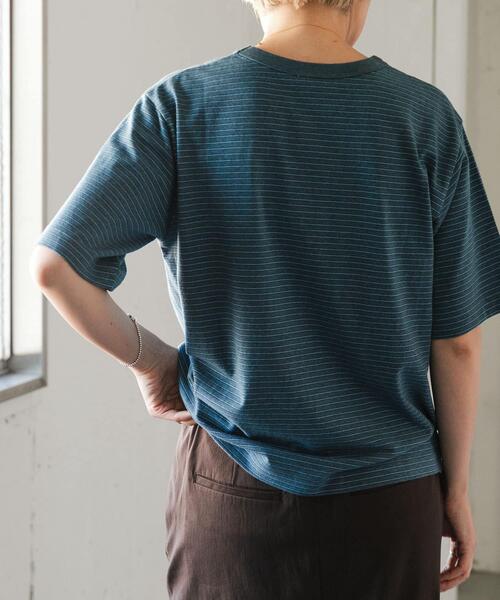 FORK&SPOON(フォークアンドスプーン)の「FORK&SPOON ヴィンテージボーダーTシャツ(Tシャツ/カットソー・レディース・グレー/カーキ/ブルー・1)」の16枚目の写真