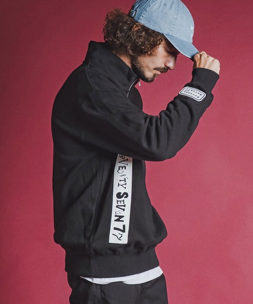 seventy seven(セブンティセブン)の「msw1915- middle oz half zip trainer (box collage) ハーフジップスエット(7726W280)(スウェット・メンズ・ホワイト/ブラック/アッシュ・S/M/L/XL)」の5枚目の写真