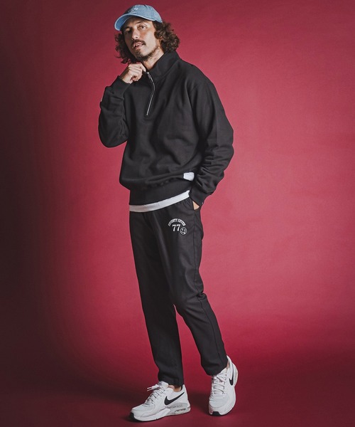 seventy seven(セブンティセブン)の「msw1915- middle oz half zip trainer (box collage) ハーフジップスエット(7726W280)(スウェット・メンズ・ホワイト/ブラック/アッシュ・S/M/L/XL)」の6枚目の写真