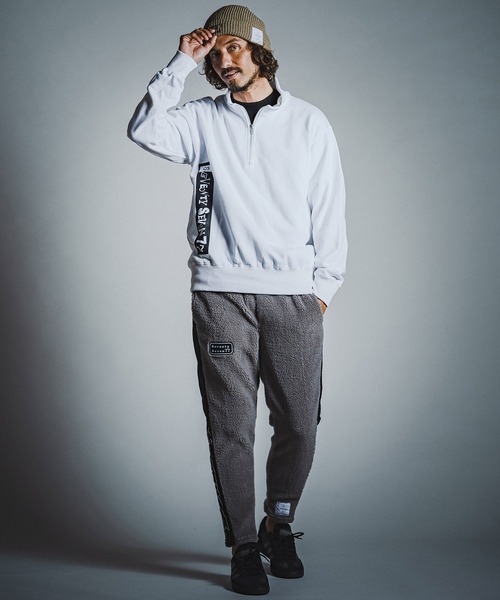 seventy seven(セブンティセブン)の「msw1915- middle oz half zip trainer (box collage) ハーフジップスエット(7726W280)(スウェット・メンズ・ホワイト/ブラック/アッシュ・S/M/L/XL)」の14枚目の写真