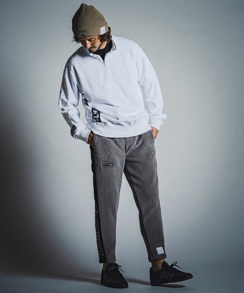 seventy seven(セブンティセブン)の「msw1915- middle oz half zip trainer (box collage) ハーフジップスエット(7726W280)(スウェット・メンズ・ホワイト/ブラック/アッシュ・S/M/L/XL)」の15枚目の写真