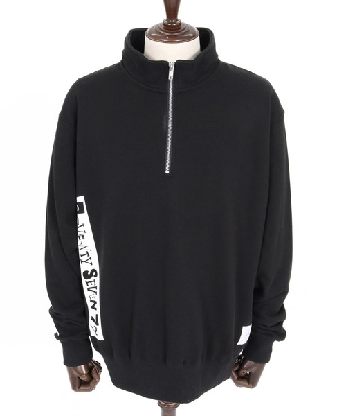seventy seven(セブンティセブン)の「msw1915- middle oz half zip trainer (box collage) ハーフジップスエット(7726W280)(スウェット・メンズ・ホワイト/ブラック/アッシュ・S/M/L/XL)」の17枚目の写真