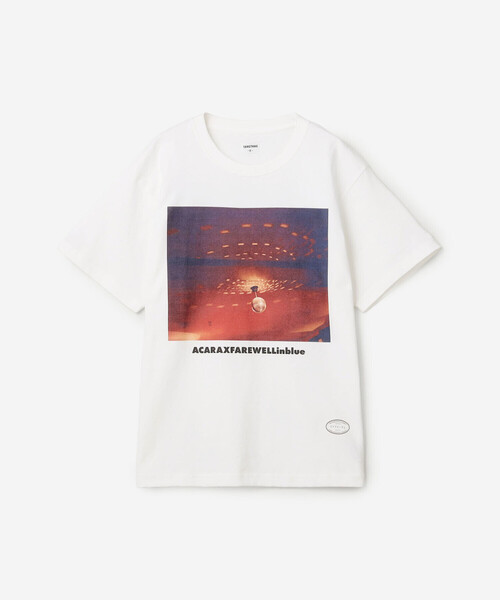 TANGTANG（タンタン）の「TANGTANG | 半袖Tシャツ GASATANG CARAXFAREWELLinblue WOMEN（Tシャツ/カットソー・レディース・ホワイト・S）」の2枚目の写真
