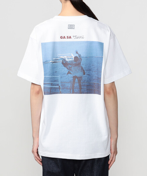 TANGTANG（タンタン）の「TANGTANG | 半袖Tシャツ GASATANG CARAXFAREWELLinblue WOMEN（Tシャツ/カットソー・レディース・ホワイト・S）」の12枚目の写真