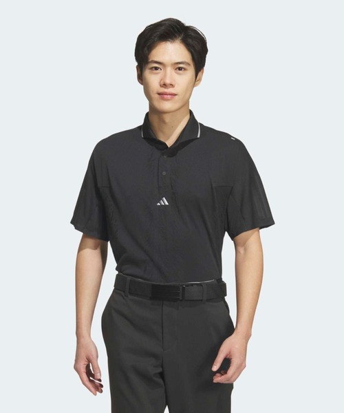 adidas(アディダス)の「アルティメット365 ツアー クライマクール ジャカード 半袖 ポロシャツ【adidas Golf/アディダスゴルフ】(ポロシャツ・メンズ・ブラック・XX-LARGE/3XL/LARGE/MEDIUM/SMALL/X-LARGE)」の1枚目の写真
