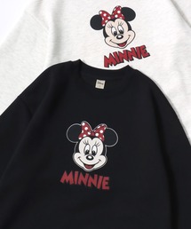 MICKEY MOUSE（ミッキーマウス）の「Disney/ディズニー 別注 ミッキーマウス･ミニーマウス オーバーサイズ 裏起毛 プリント スウェット トレーナー/レディース メンズ（スウェット）」