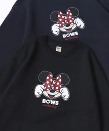 Disney/ディズニー 別注 ミッキーマウス・ミニーマウス オーバーサイズ 裏起毛 プリント スウェット トレーナー/レディース メンズ
