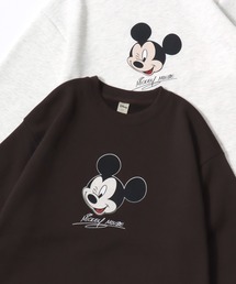 MICKEY MOUSE（ミッキーマウス）の「Disney/ディズニー 別注 ミッキーマウス･ミニーマウス オーバーサイズ 裏起毛 プリント スウェット トレーナー/レディース メンズ（スウェット）」