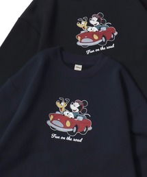MICKEY MOUSE（ミッキーマウス）の「Disney/ディズニー 別注 ミッキーマウス･ミニーマウス オーバーサイズ 裏起毛 プリント スウェット トレーナー/レディース メンズ（スウェット）」