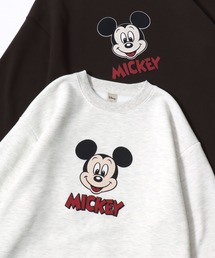 MICKEY MOUSE（ミッキーマウス）の「Disney/ディズニー 別注 ミッキーマウス･ミニーマウス オーバーサイズ 裏起毛 プリント スウェット トレーナー/レディース メンズ（スウェット）」
