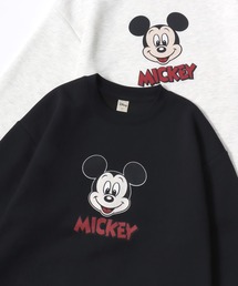 Disney/ディズニー 別注 ミッキーマウス・ミニーマウス オーバーサイズ 裏起毛 プリント スウェット トレーナー/レディース メンズ