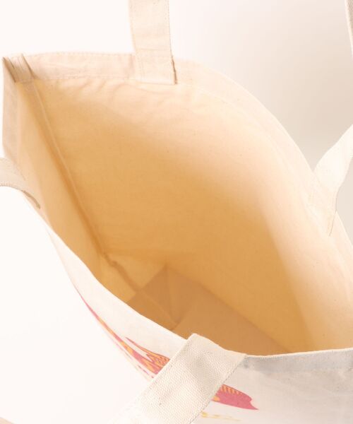 Ol' Basics(オールベーシックス)の「Ol' Basics(オール・ベーシックス) トートバッグ キャンバス リボンイラスト ロゴ プリント 鞄 BAG アメカジ メンズ レディース ユニセックス Mサイズ(トートバッグ・レディース・ベージュ系1/ベージュ系2・FREE)」の6枚目の写真