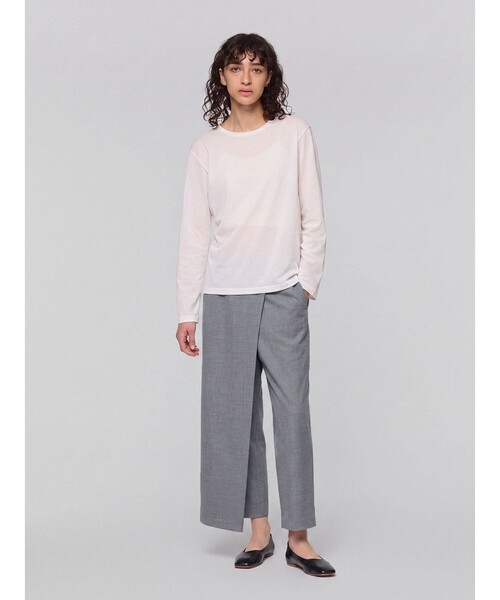 mizuiroind(ミズイロインド)の「mizuiro ind ラップライクパンツ(その他パンツ・レディース・チャコールグレー/グレー系その他/ブラック/ネイビー/グレー・FREE)」の3枚目の写真