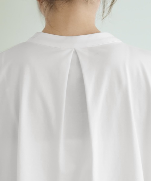STYLE DELI(スタイルデリ)の「【selection】プレミアスムース/ラウンドスキッパーtops(シャツ/ブラウス・レディース・ホワイト/スミクロ・FREE)」の16枚目の写真
