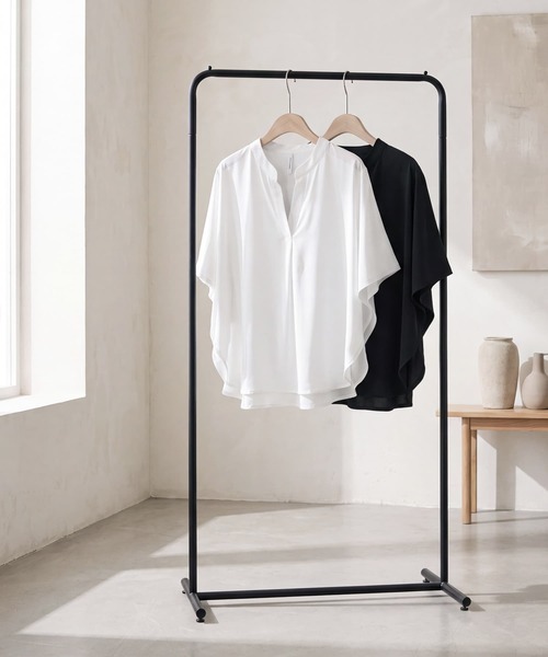STYLE DELI(スタイルデリ)の「【selection】プレミアスムース/ラウンドスキッパーtops(シャツ/ブラウス・レディース・ホワイト/スミクロ・FREE)」の18枚目の写真