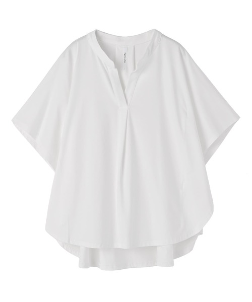 STYLE DELI(スタイルデリ)の「【selection】プレミアスムース/ラウンドスキッパーtops(シャツ/ブラウス・レディース・ホワイト/スミクロ・FREE)」の20枚目の写真