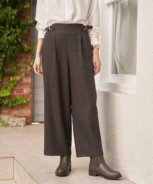ikka(イッカ)の「ウーリッシュツイルワイドパンツ(その他パンツ・レディース・ダークブラウン/グレー/グレイッシュベージュ/ブラック/カーキ・M/L)」の12枚目の写真